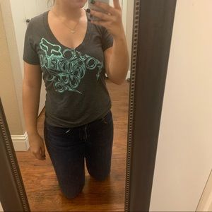 Fox Riders V-Neck T-Shirt, Size XL (Kids)